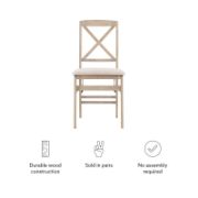 Folding Wooden Dining Chairs - Set of 2