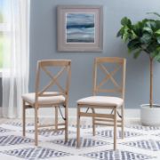 Folding Wooden Dining Chairs - Set of 2