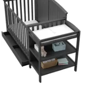 5-in-1 Convertible Crib and Changer with Storage