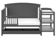 5-in-1 Convertible Crib and Changer with Storage
