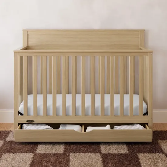 5-In-1 Convertible Crib With Drawer