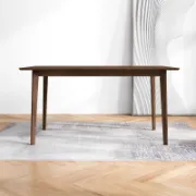 Mid-Century Modern Rectangular Solid Wood Dining Table