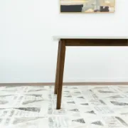 Mid-Century Modern Rectangular Solid Wood Dining Table