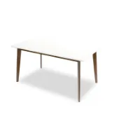 Mid-Century Modern Rectangular Solid Wood Dining Table