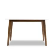 Mid-Century Modern Rectangular Solid Wood Dining Table
