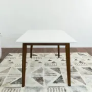 Mid-Century Modern Rectangular Solid Wood Dining Table