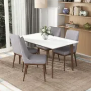 Mid-Century Modern Rectangular Solid Wood Dining Table