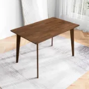 Mid-Century Modern Rectangular Solid Wood Dining Table