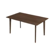 Mid-Century Modern Rectangular Solid Wood Dining Table