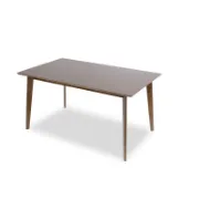 Mid-Century Modern Rectangular Solid Wood Dining Table