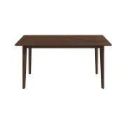 Mid-Century Modern Rectangular Solid Wood Dining Table