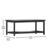 Indoor/Outdoor Poly Resin 2-Tier Coffee Table