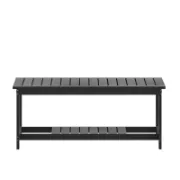 Indoor/Outdoor Poly Resin 2-Tier Coffee Table