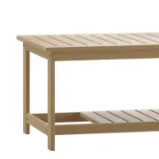Indoor/Outdoor Poly Resin 2-Tier Coffee Table