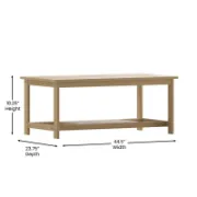 Indoor/Outdoor Poly Resin 2-Tier Coffee Table