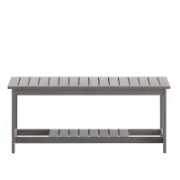 Indoor/Outdoor Poly Resin 2-Tier Coffee Table