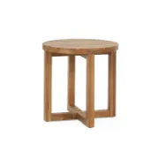 Round Acacia Outdoor Side Table