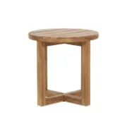 Round Acacia Outdoor Side Table
