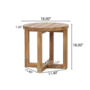 Round Acacia Outdoor Side Table