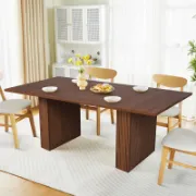 Modern Rectangular Dining Table with Double Pedestal