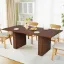 Modern Rectangular Dining Table with Double Pedestal