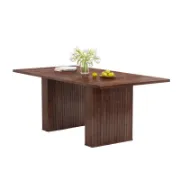 Modern Rectangular Dining Table with Double Pedestal
