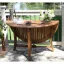 Round Eucalyptus Outdoor Folding Dining Table