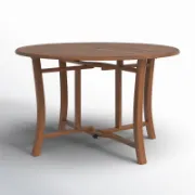 Round Eucalyptus Outdoor Folding Dining Table
