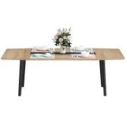 Modern Dining Table with Boat-Shaped Design and Spacious Seating