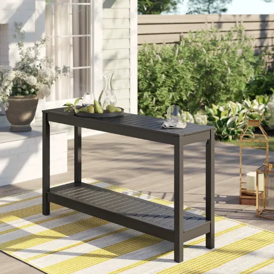 Rectangular Mahogany Outdoor Buffet & Console Table