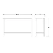 Rectangular Mahogany Outdoor Buffet & Console Table