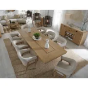 Extendable Solid Wood Base Dining Table