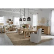 Extendable Solid Wood Base Dining Table