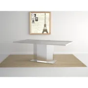 Dining Table with Stainless Steel Base