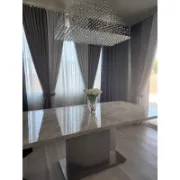 Dining Table with Stainless Steel Base