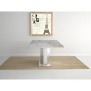 Dining Table with Stainless Steel Base