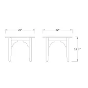 Square Teak Outdoor Side Table