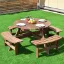 Round Fir Outdoor Picnic Table