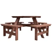 Round Fir Outdoor Picnic Table