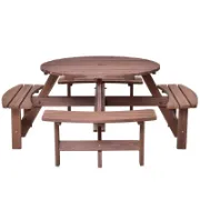 Round Fir Outdoor Picnic Table