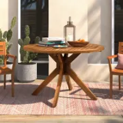 Round Acacia Outdoor Dining Table