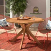 Round Acacia Outdoor Dining Table