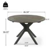 Round Acacia Outdoor Dining Table