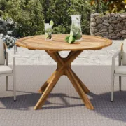 Round Acacia Outdoor Dining Table