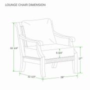 Teak Outdoor Armchair with Thick Gray Cushions