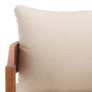 Natural Acacia Outdoor Chair Set with Taupe Cushions