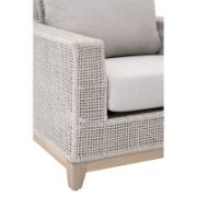Transitional Outdoor Chair with Rope Weave and Teak Base