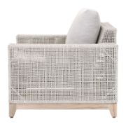 Transitional Outdoor Chair with Rope Weave and Teak Base