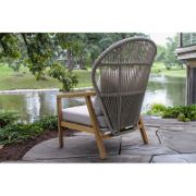 Winged Teak Wicker Lounge Pair