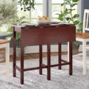 Counter-Height Extendable Solid Wood Dining Table